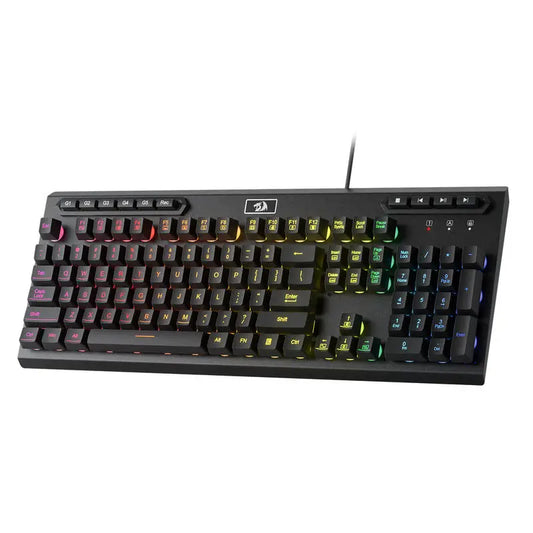 Redragon-Clavier de jeu à membrane K513 RVB, standard 104 prédire linéaire filaire à drapeau mécanique